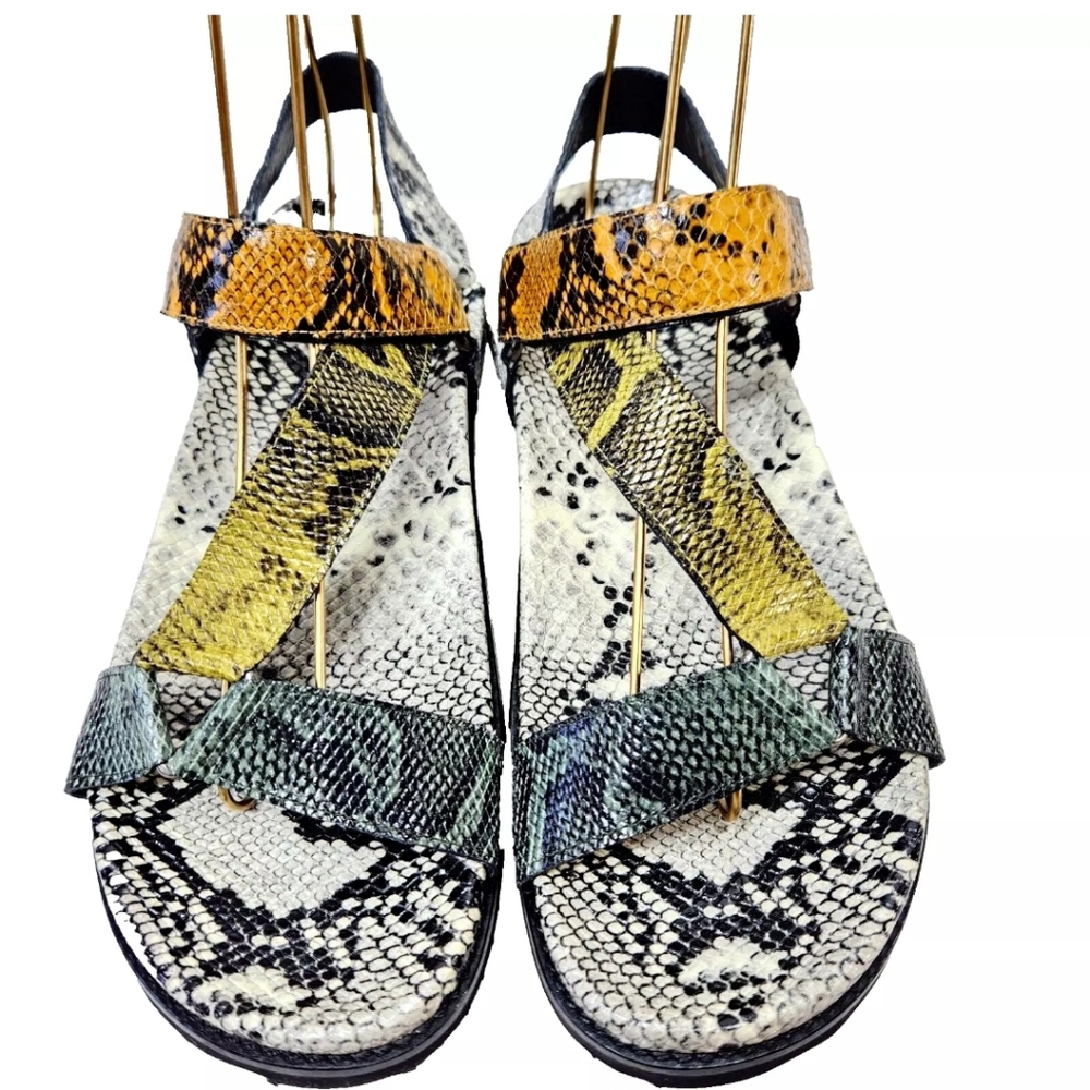 FREDA SALVADOR Adair Shiny Python Sandals NEW $425 Sz 10 Anthropologie Exclusive - Picture 8 of 13